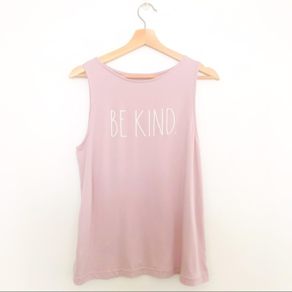 Rae Dunn Pink Be Kind Tank Size Medium - Picture 2 of 12